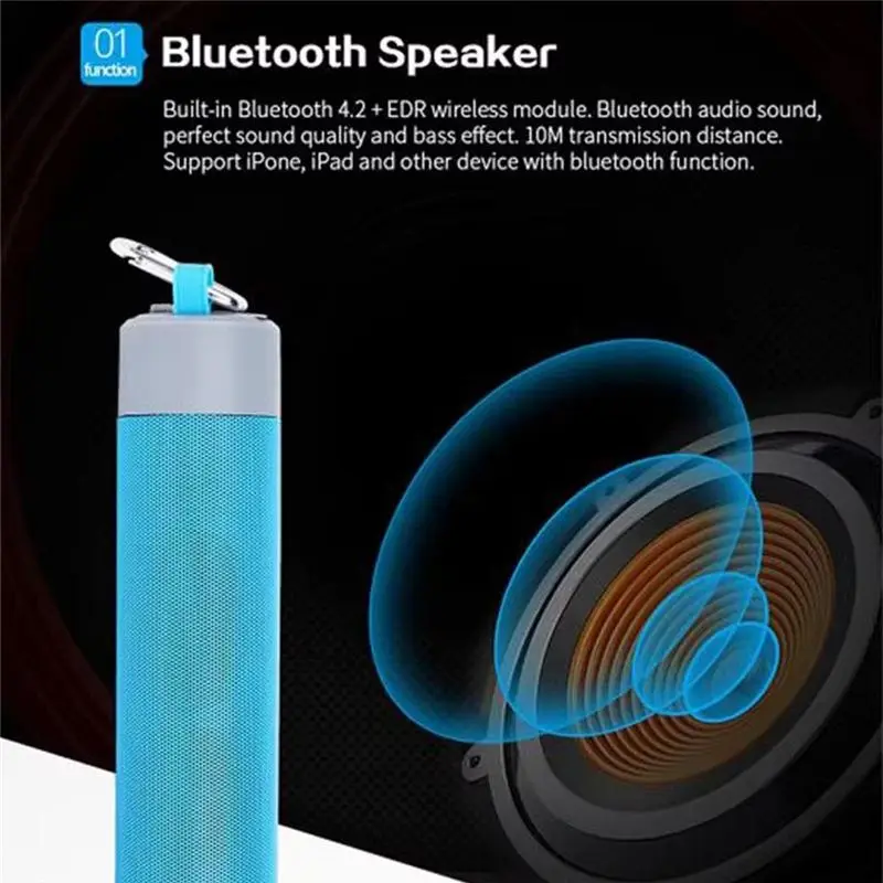 Audio Device Combined With Selfie Stick And Charging Battery Handheld Speaker And Selfie Stick Light Power Bank Orange