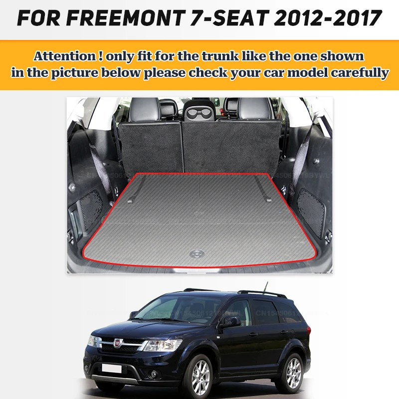 Car Floor Mats For Fiat Freemont 7-Seat  2012-2017 16 15 Trunk mat Cargo Liner Protection Carpet Custom Floor Liners Accessories