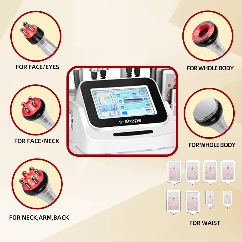 Customizable Newest 6 in 1 Body Shaping Machine 40K Loss Weight Ultrasonic Cavitation Vacuum Slimming Device Salon Spa