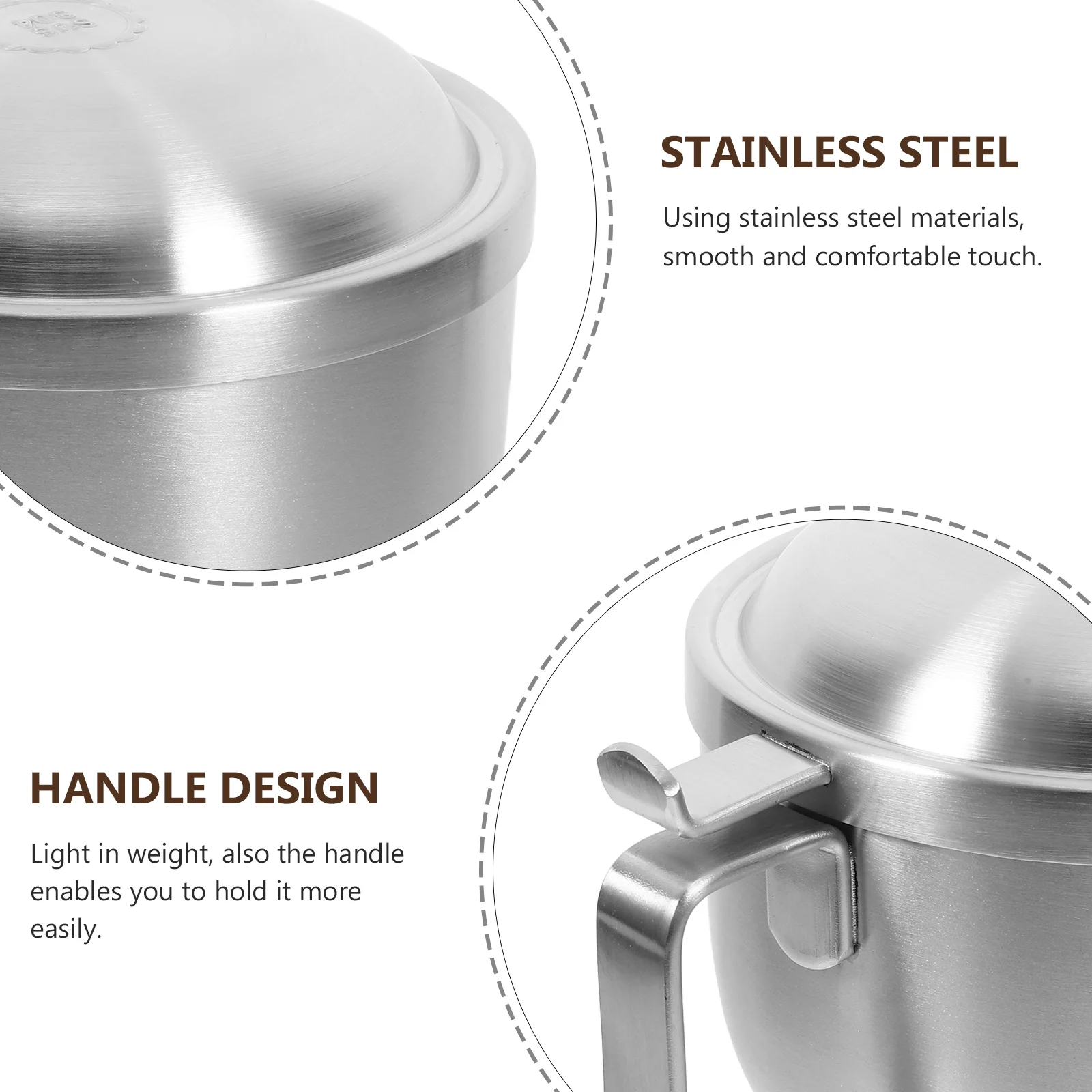 وعاء غداء من الفولاذ المقاوم للصدأ سعة 1200 مل، حاوية طعام معكرونة خفيفة الوزن، وعاء أرز بغطاء للاستخدام في بار المطبخ أثناء السفر #5