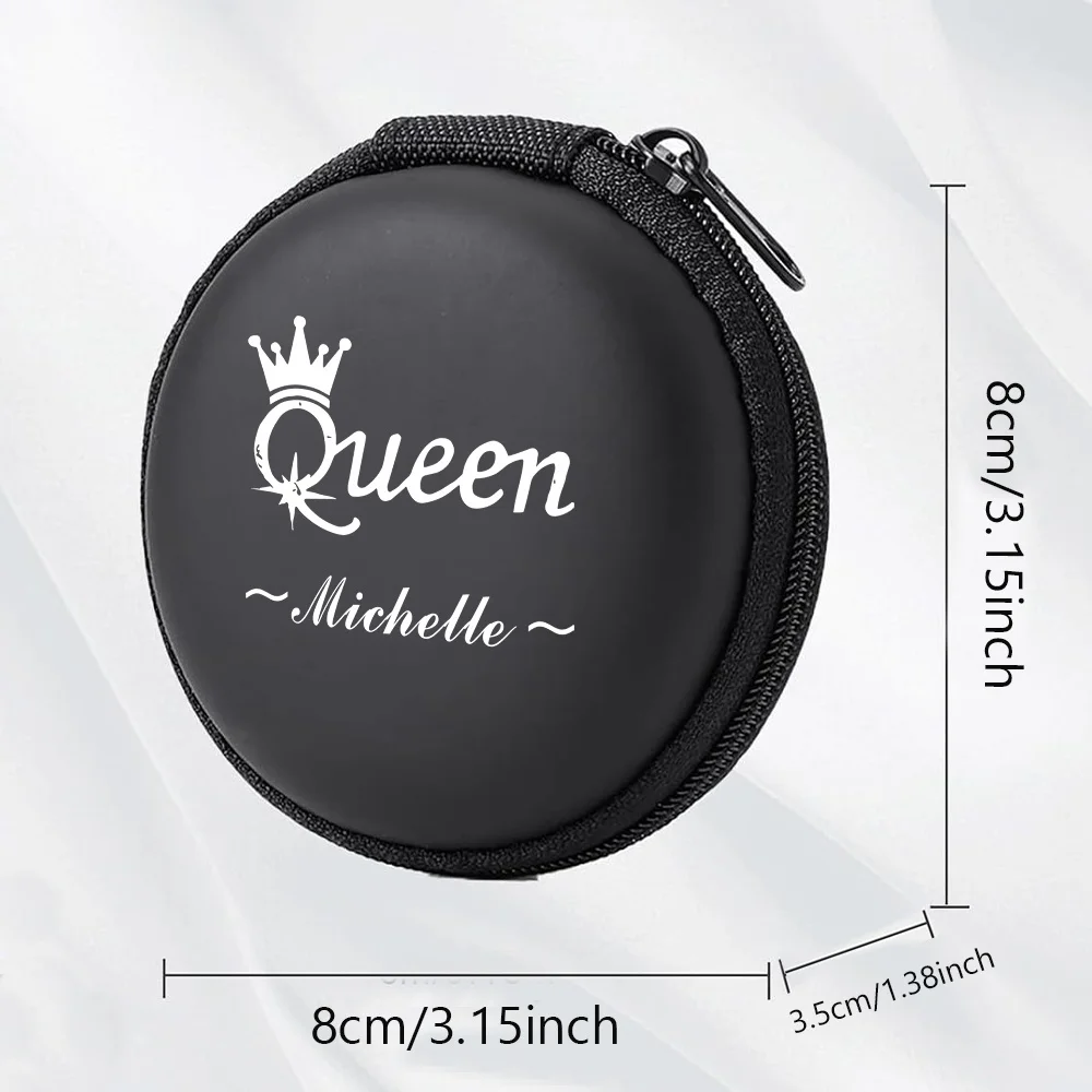 شخصية مخصصة اسم استدارة سماعات صندوق غطاء واقٍ مزخرف لهاتف آيفون كابل بيانات حقيبة للتخزين حالات سستة المحمولة منتجات مخصصة