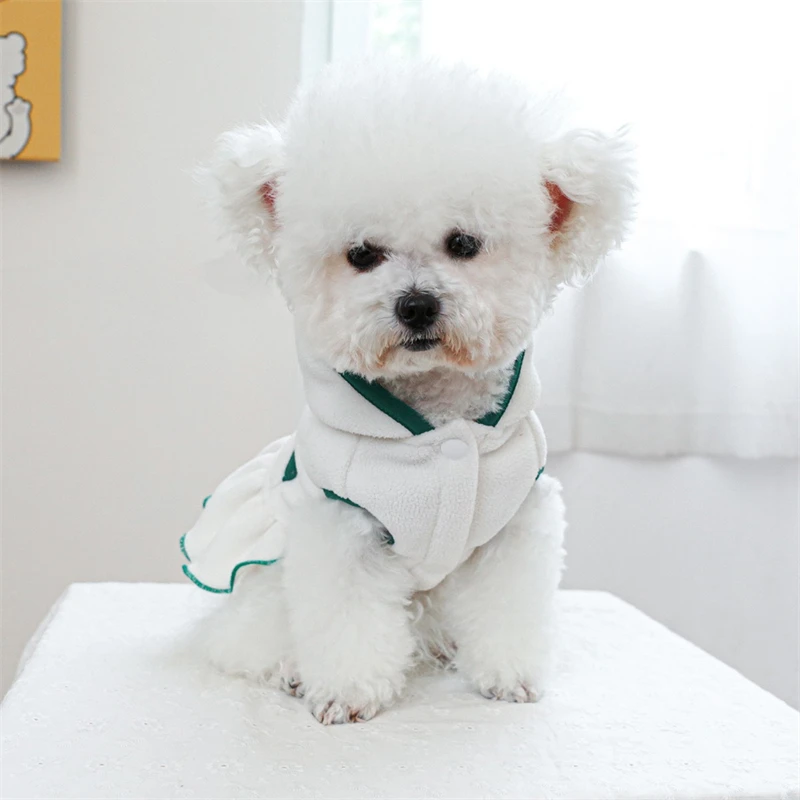 Vestido de tenis deportivo de lana suave para Chihuahua, ropa dulce y cálida para exteriores para mujer y niña, sudaderas para perros pequeños y medianos de Año Nuevo