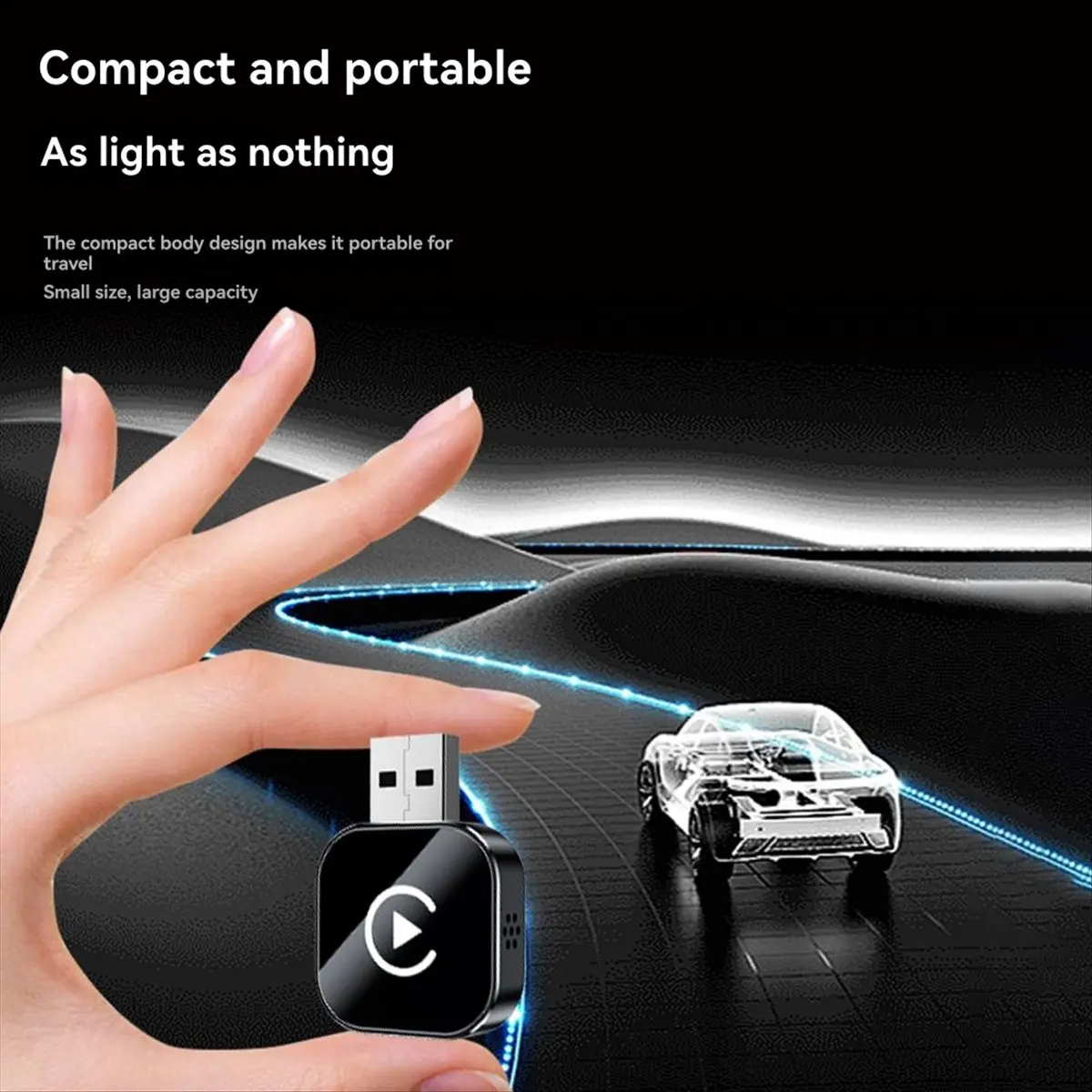N86R 2in1 AI Box Wireless Carplay Android Auto Plug and Play USB CarDongle BluetoothWiFi for Wired CarPlay/Andriod Auto Car B