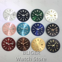 BLIGER 24.5mm Sunburst NH05 Watch Dial With Hand Gold Rose Sticks Number  luminous Fit NH05 06 Lady's Watch Modified Accessories