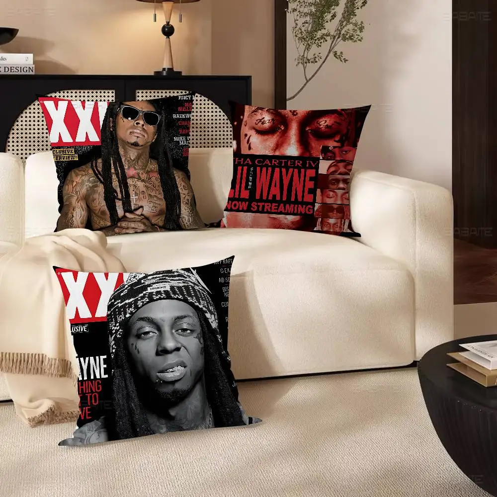 ليل دبليو واين مغني الراب غطاء الوسادة البوليستر وسائد أريكة وسائد رمي الزخرفية ديكور المنزل غطاء وسادة