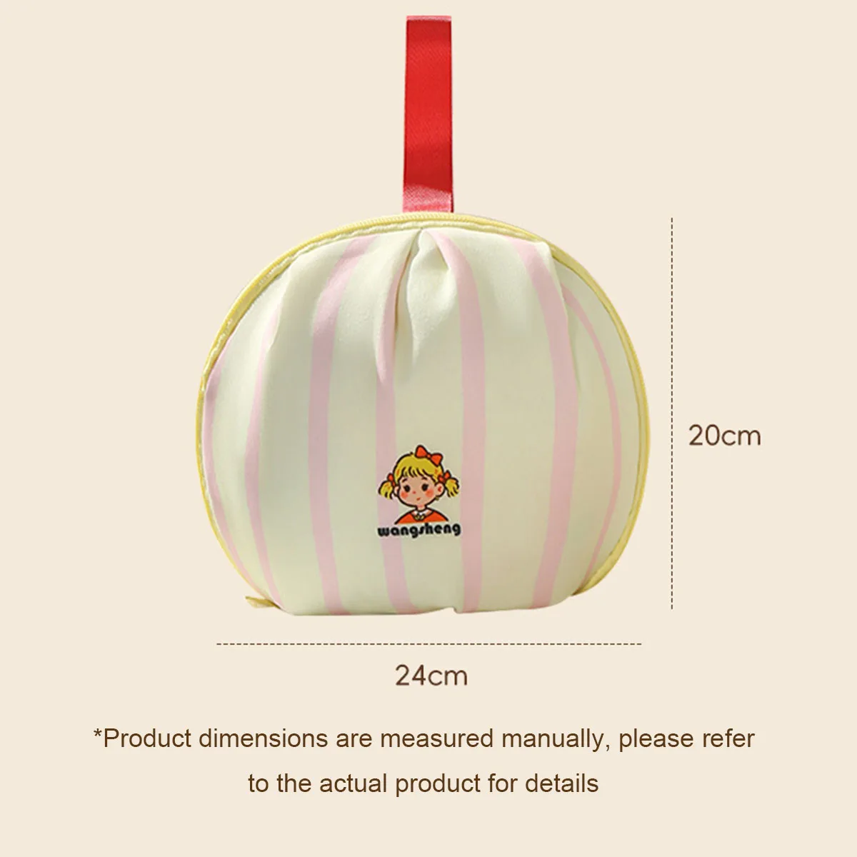 Elliptische Stereoskopische Aufbewahrungstasche für Make-up, Unterwäsche und Socken, Tragbare Aufbewahrungstasche, Niedliche Cartoon-BH-Aufbewahrungstasche, Geschenke für Mädchen – Detail 1