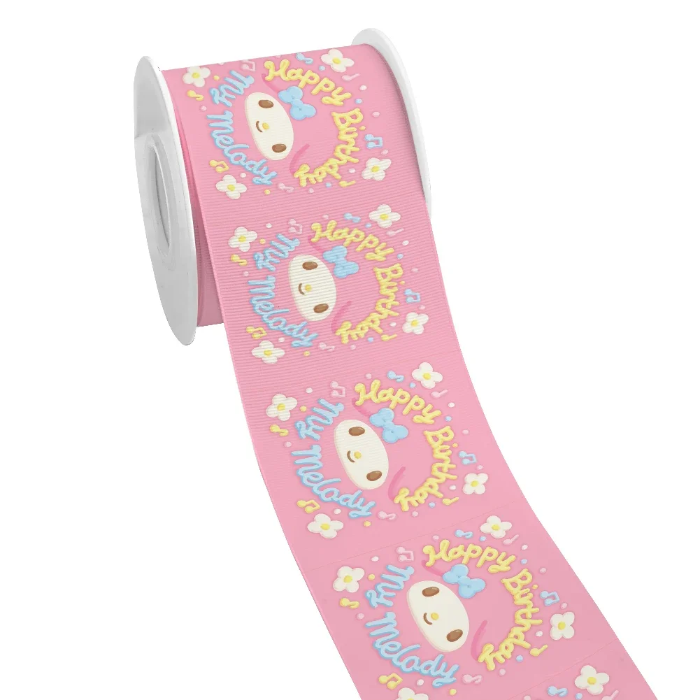 

10 Yards Mini Bulk Sanrio Cartoon Ribbon Cute Hello Kitty Grosgrain Satin Ribbon For Hairbows Craft Supplies Keychain