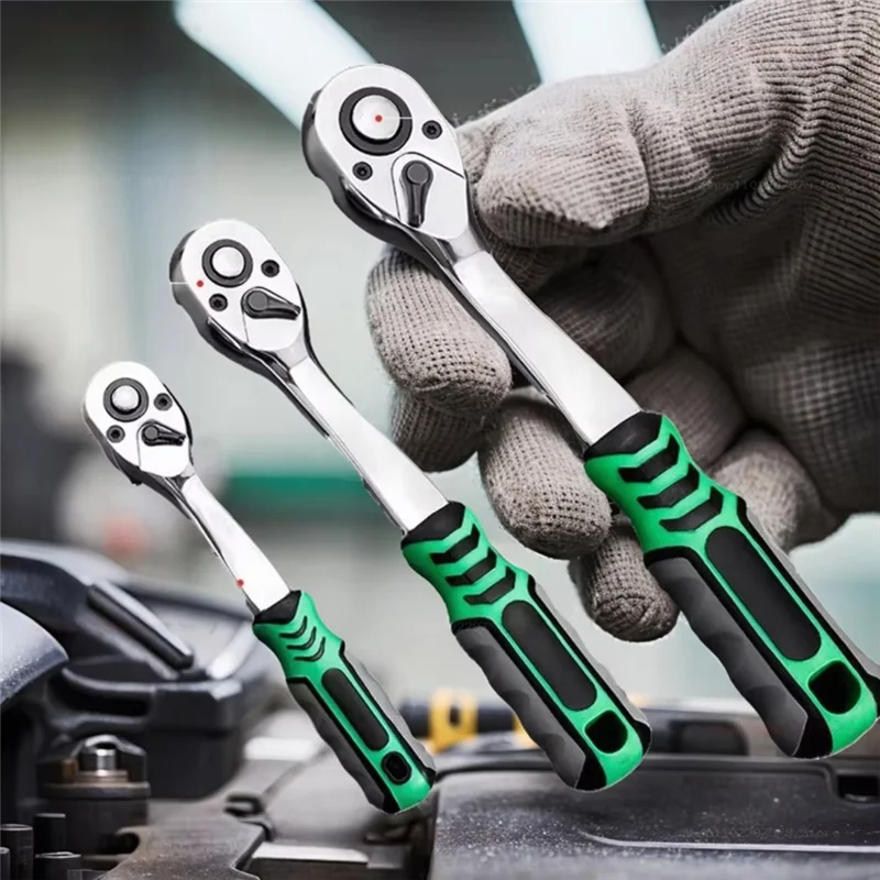 

AT63-High Hardness Cr-V Wear-Resisting Ratchet Wrench Socket Auto Repair Spanner Tool Car Repair Tool 1/4 Repair Spanner Tool