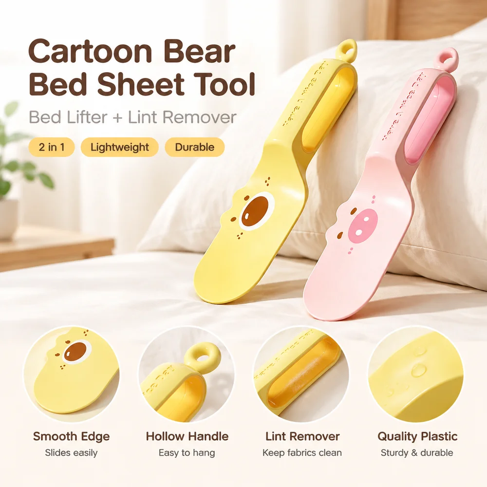 Ergonomic Bed Lifter Tool Cartoon Smooth Edge Mattress Lifter Efficient Labor Saving Bed Sheet Changer Bed Sheet Changing