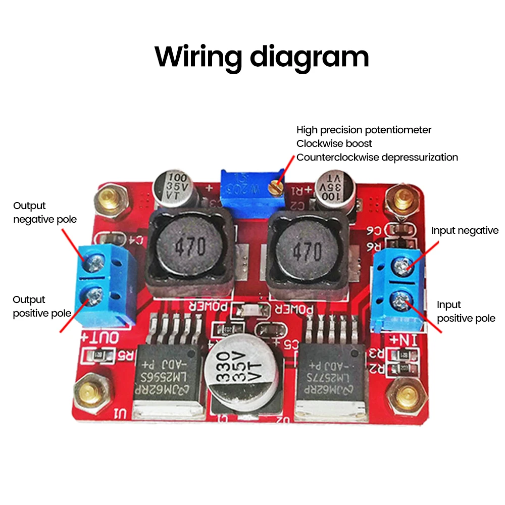 LM2577S+LM2596S DC-DC 1.25-26V Automatic Voltage Adapter Converter Step Up Down Module Buck Boost Converter