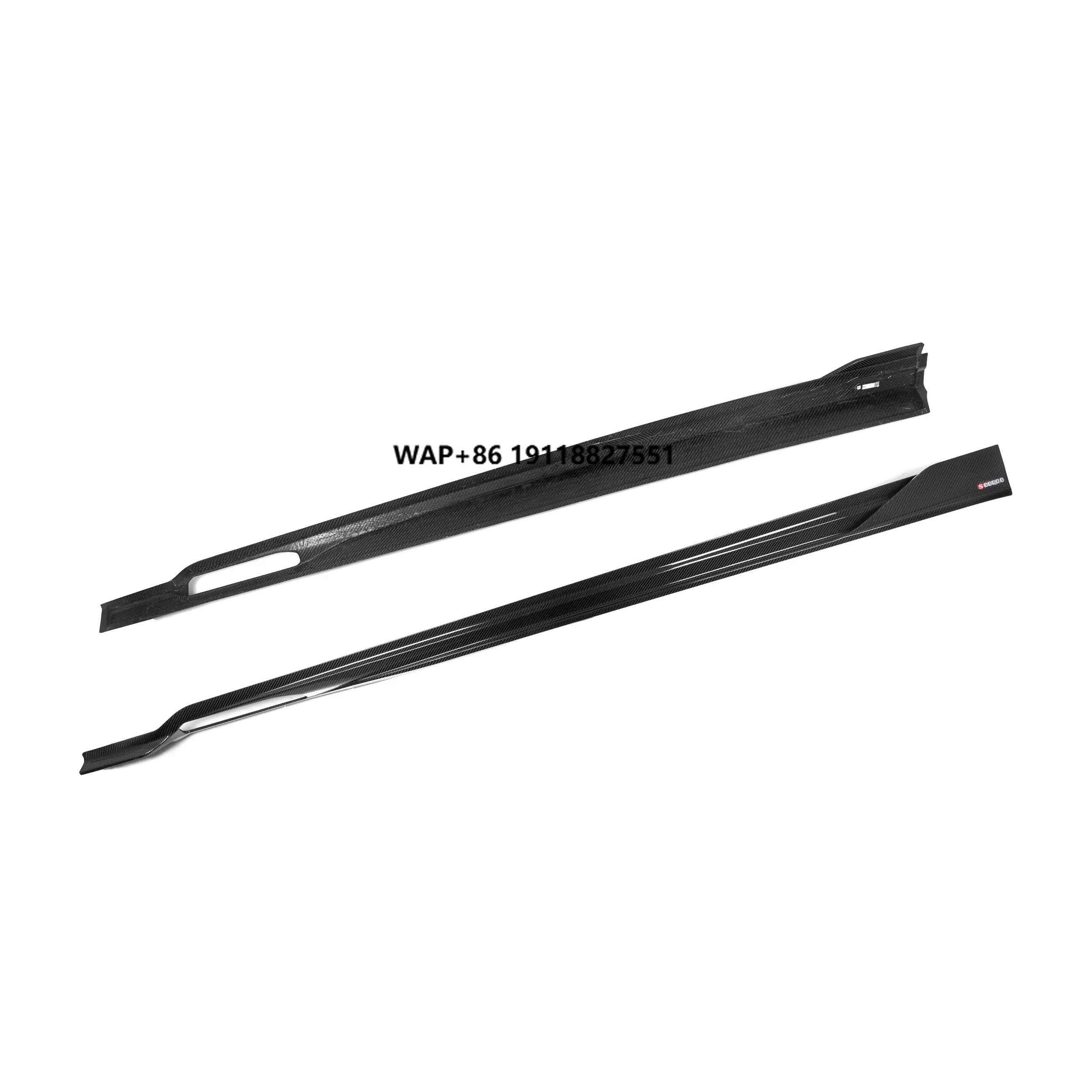 

High Quality Car Side Door Side Skirt Suitable for X6M F96 LCI SQ Style Dry Carbon Fiber Side Skirt