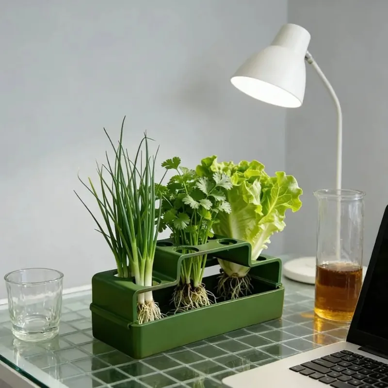 9-Hole Garlic Scallion Onions Hydroponic Planters Plastic Chives Seedling Tray Home Garden Flower Vegetable Nursery Pot