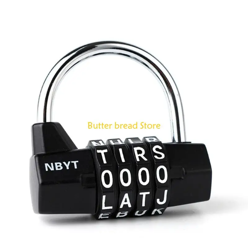 W89C 4 Digit Password Code Combination Padlock Suitcase Safety Lock For Travel