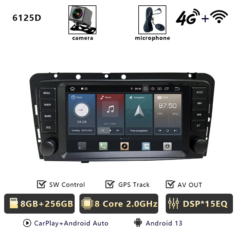 CHSTEK Voor Volvo XC70 S60 V70 S40 V40 2005-2009 Autoradio Carplay Android 13 Navigatie Bluetooth WIFI 4G OEM Multimedia Speler - afbeelding 1