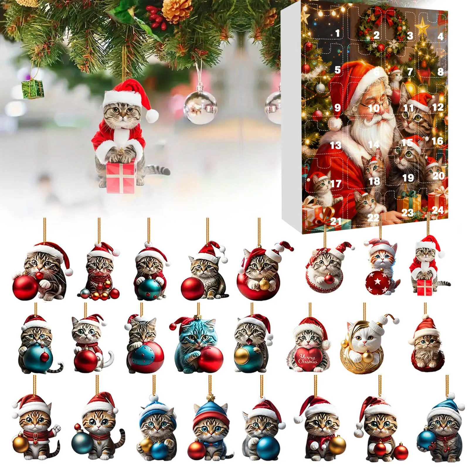 Small Christmas Lights Battery Operated with Timer Christmas Advent Calendar Christmas Vacation Interval Timer for Workout Wall