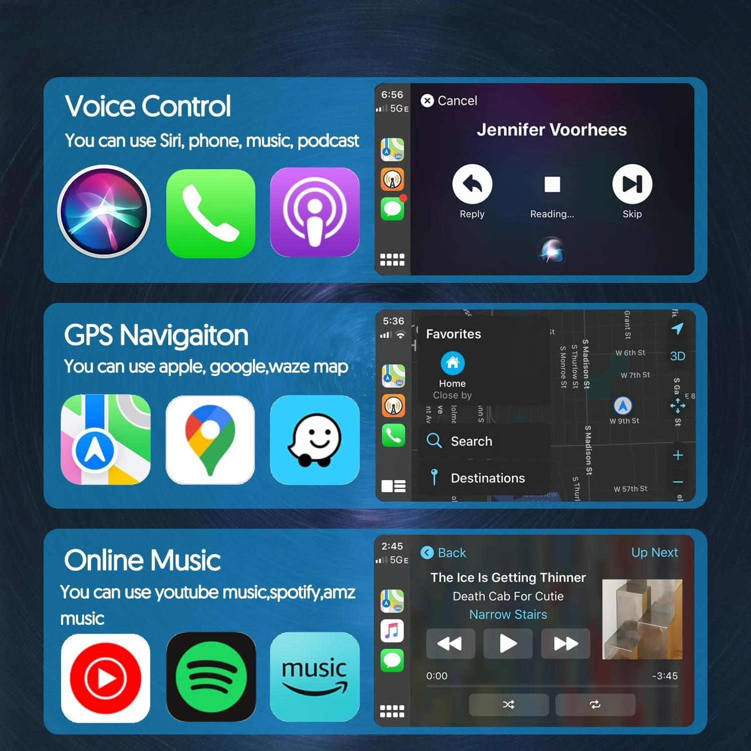 محول تشغيل لاسلكي 2 في 1 محول لاسلكي سلكي إلى توصيل وتشغيل محول CarPlay وAndroid Auto USB