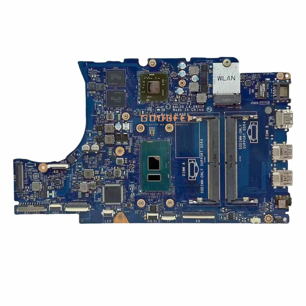 

Laptop Motherboard Notebook Mainboard For DELL Inspiron 15 5567 17 5767 BAL20 LA-D801P I5/I7-7500U+ R7 M440 4GB CN-0KFWK9 0KFWK9