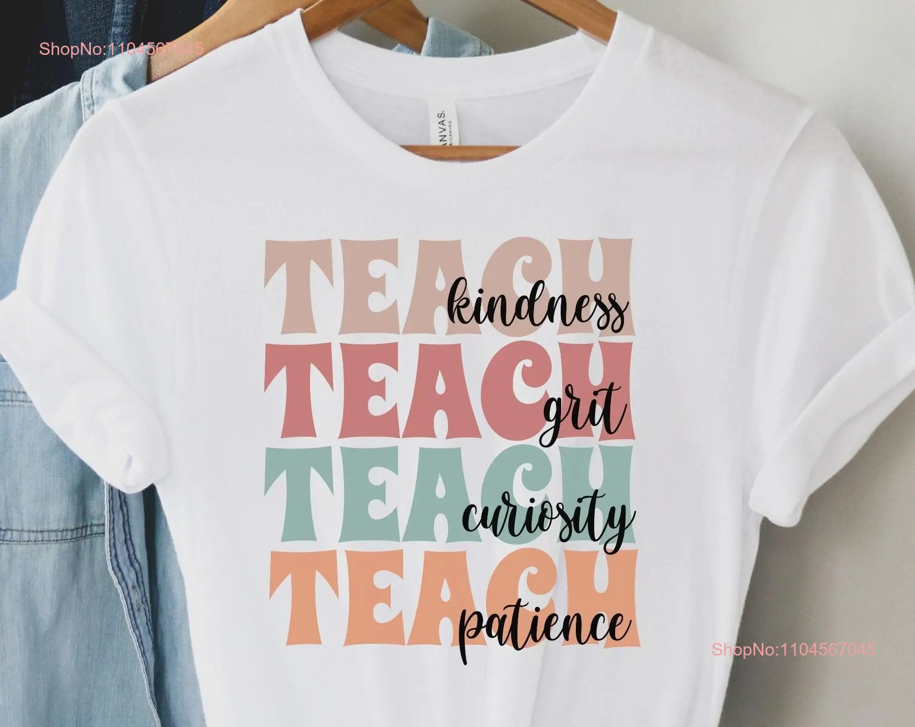 Teach Kindness Grit Curiosity Patience Teacher T Shirt Retro for Teachers Appreciation Team Back to School