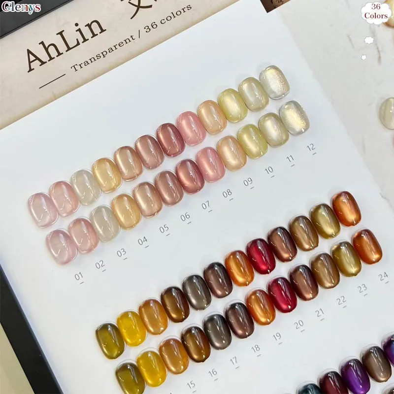 グレニーズ 36色 キャットアイ ネイルポリッシュ ジェル ネットレッド 人気 イマージョンジェル カラーマッチングカード ネイルサロン ネイルアート マニキュアセット