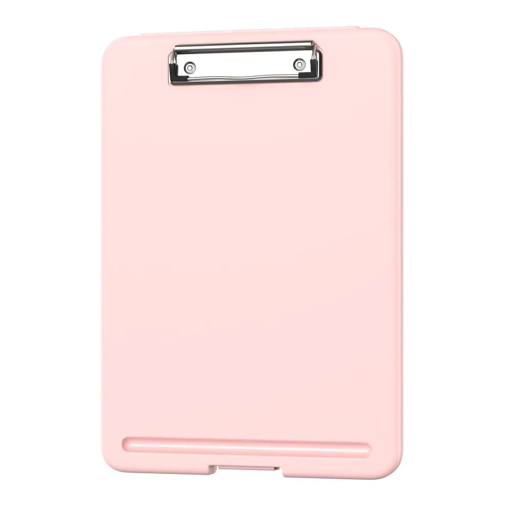 

1 piece A4 file folder/storage box, clipboard with storage function, can hold 80 sheets of standard paper, with pen slot design