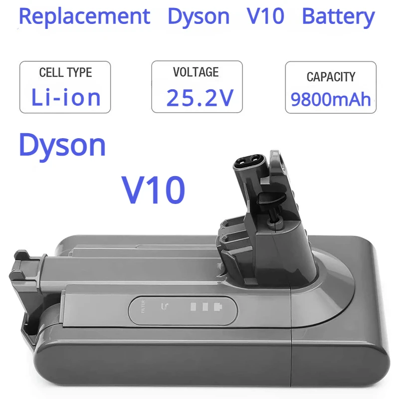 Newly upgraded SV12 6800mAh 100Wh Replacement battery for Dyson V10 battery V10 Absolute V10 Fluffy cyclone V10 Battery