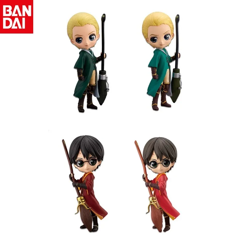 Bandai Original Genuine Qposket Harry Potter Hermione Ron Malfoy Snape Q Version Movable Figure Collection Holiday Gift