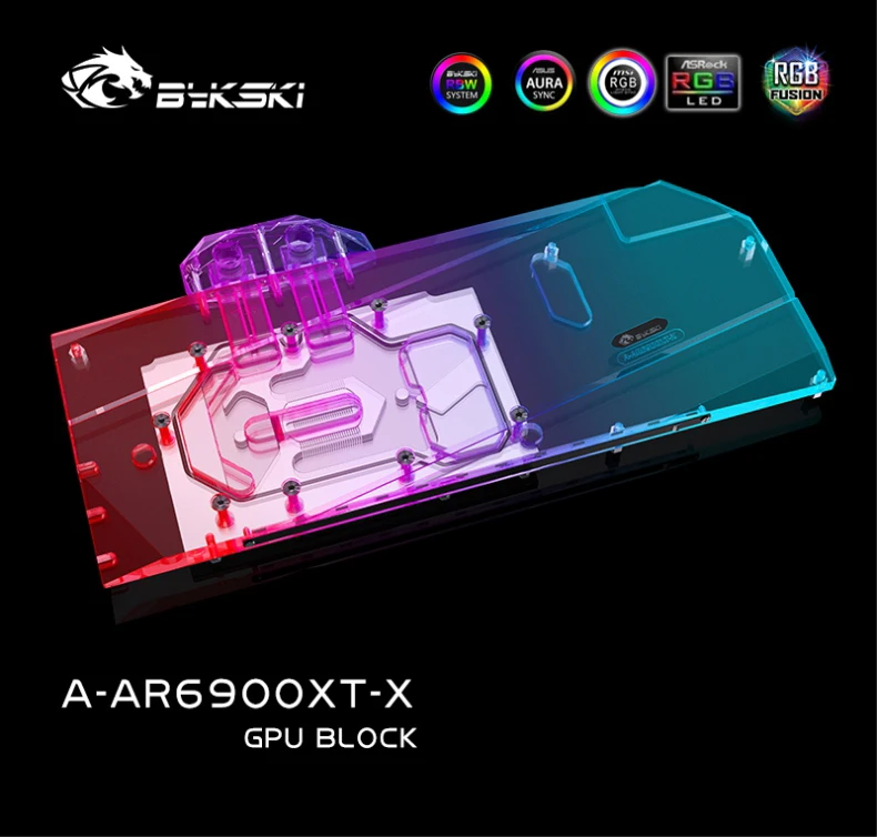 Imagem -05 - Uso do Bloco de Água de Bykski para Asrock Amd Radeon rx 6800 6900 xt Taichi x Jogo Fantasma d 16g oc Gpu Cartão Radiador de Cobre Rgb