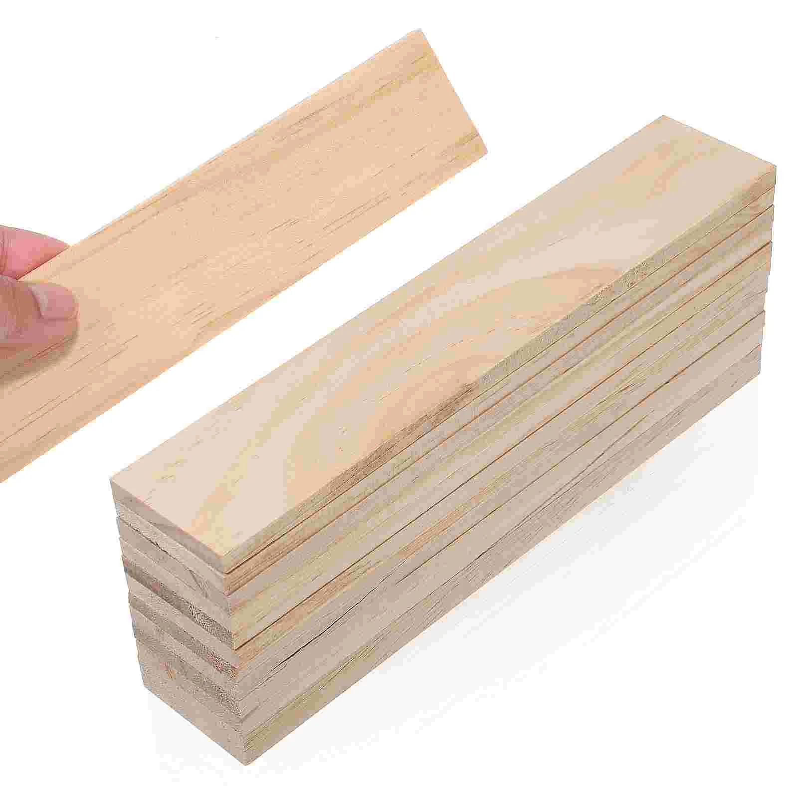 

12 Pcs Rectangular Sylvestris Pine Board Wood Craft Rectangle Wooden Blocks for Crafts Planks The Circle Boards Shelves