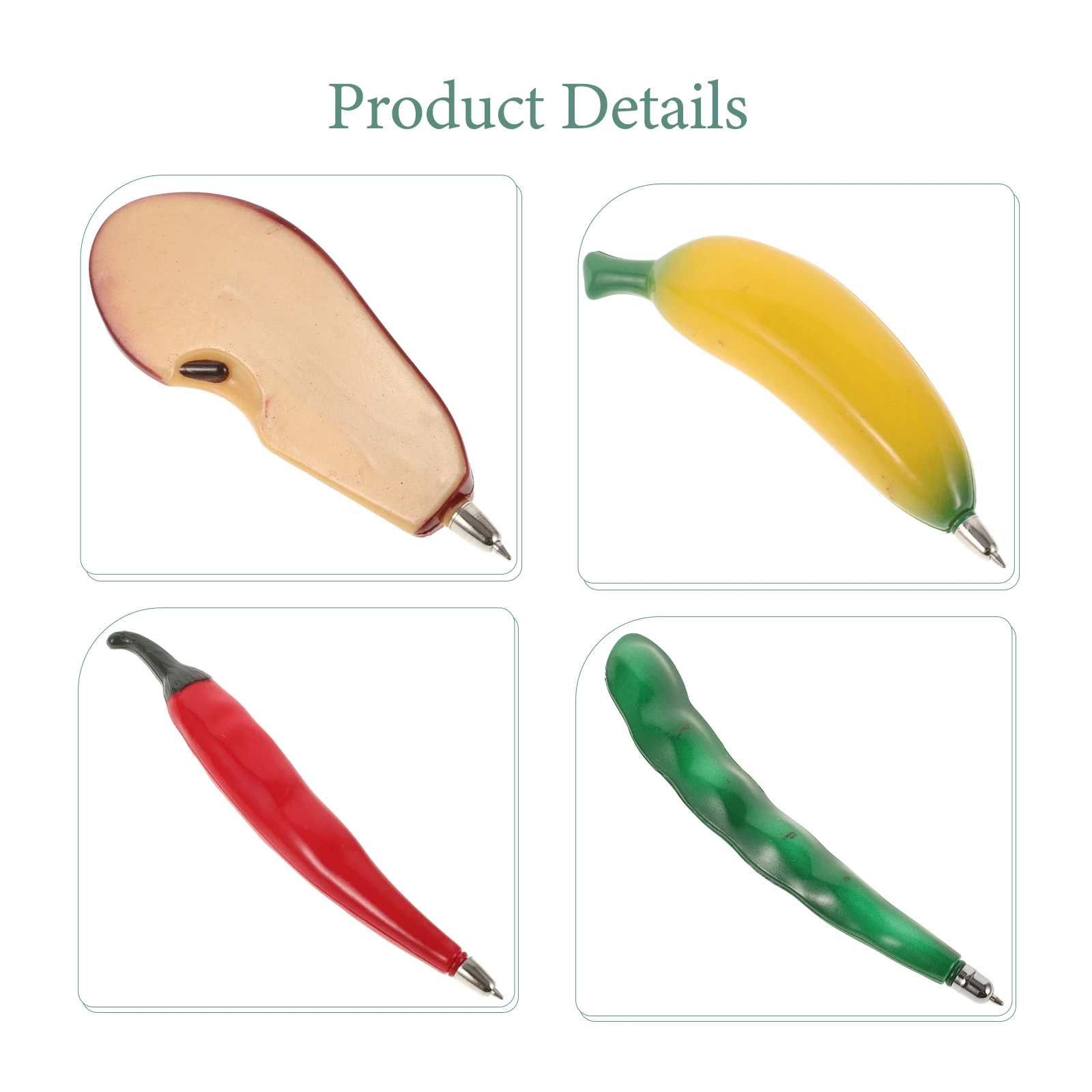 

9pcs Creative Vegetable Ballpoint Realistic Fruit Shape Smooth Writing Pens Decorative Festival Party Pens For Students School