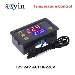 W3230 12V 24V AC110-220V Probe line 20A Digital Temperature Control LED Display Thermostat With Heat/Cooling Control Instrument