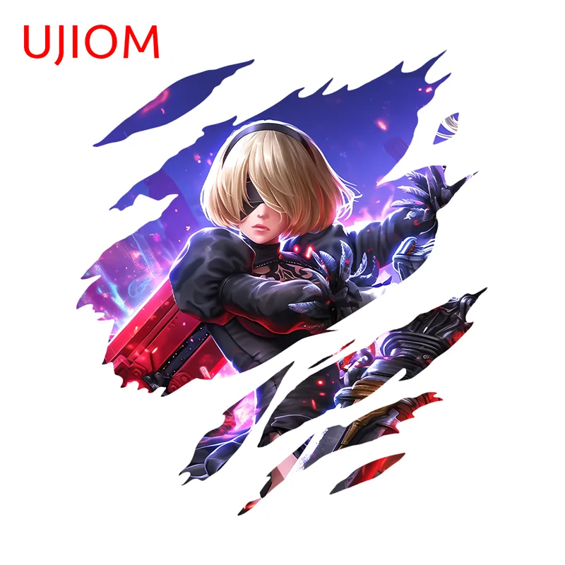 UJIOM Tear Fashion Anime Figure Nier 2B Wall Sticker Premium Attractive Design Chic Sunscreen High Quality Decal Vinyl Material