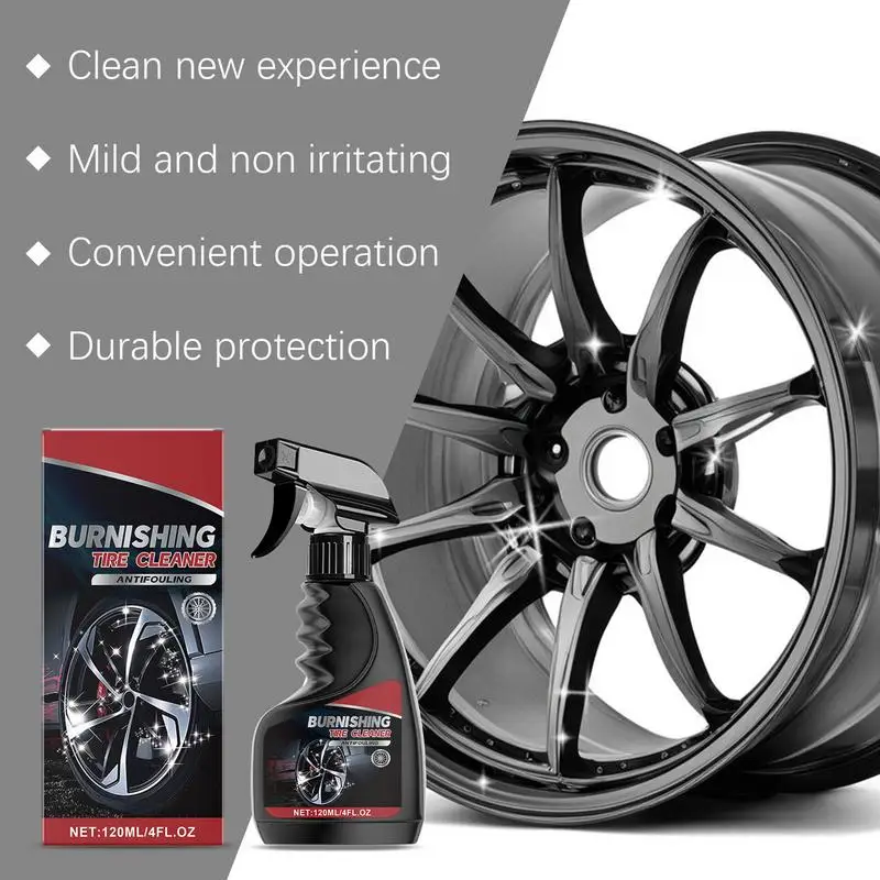 

Auto Tire Refurbishing Agent 120ml Tire Cleaner Coating Spraying Efficient Automobile Wheel Cleaner For Long Lasting Tyre High