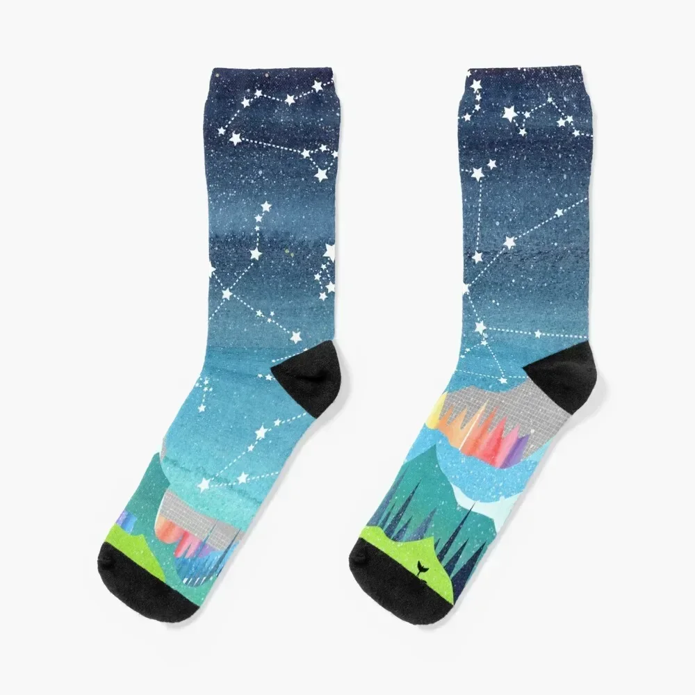 

Summer constellations landscape Socks custom sports designer moving stockings Socks Men's Women's