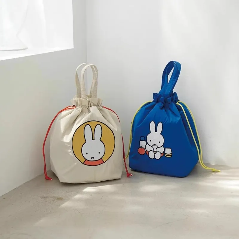 Cartoon Miffy Rabbit Cute Handheld Bento Bag High Beauty Bundle Lunch Box Storage Student Office Worker Food Insulated Bag