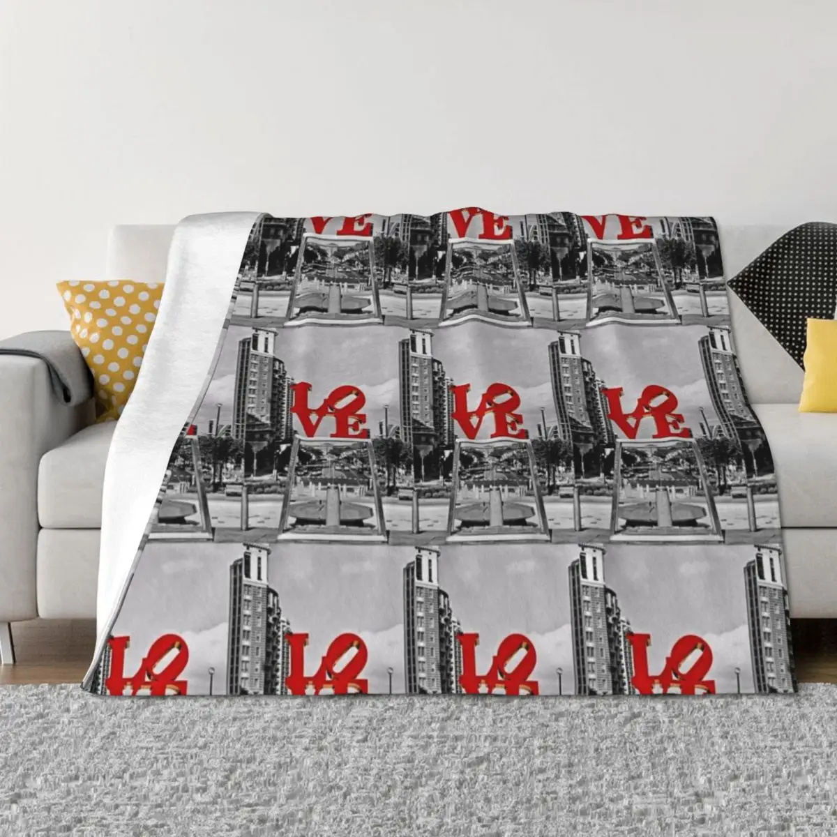 

City Of Brotherly LOVE Throw Blanket Flannel Soft Multi-Purpose Blankets