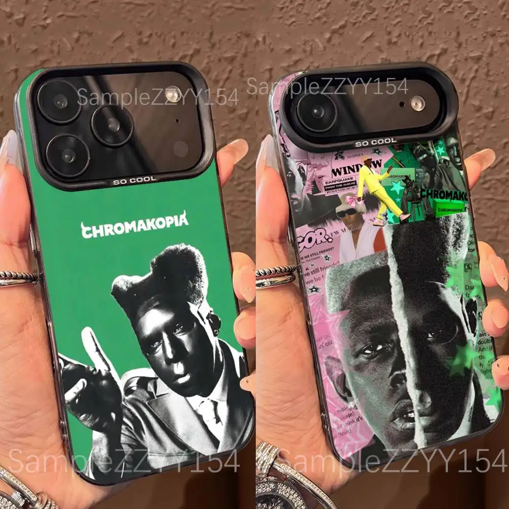 

Tyler The Creator Chromakopia Phone Case For iPhone 17,16,15,14,13,12,X,8,Pro,Max,Plus,E,SE4,Air,Mini Black IMD Matte