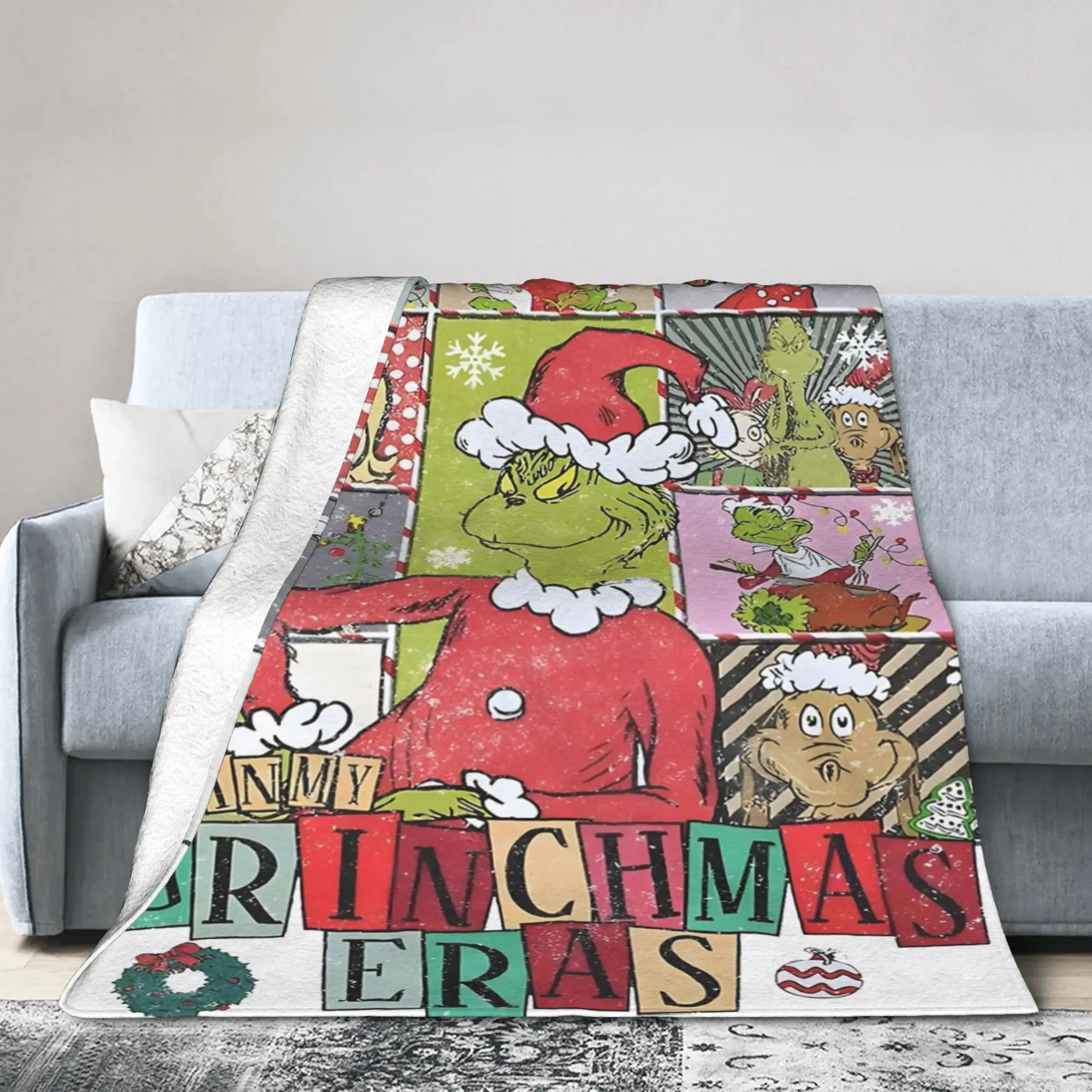 

Grinches Blankets Ultra-Soft Velvet Comfortable Gift Throw Blankets Bedspread