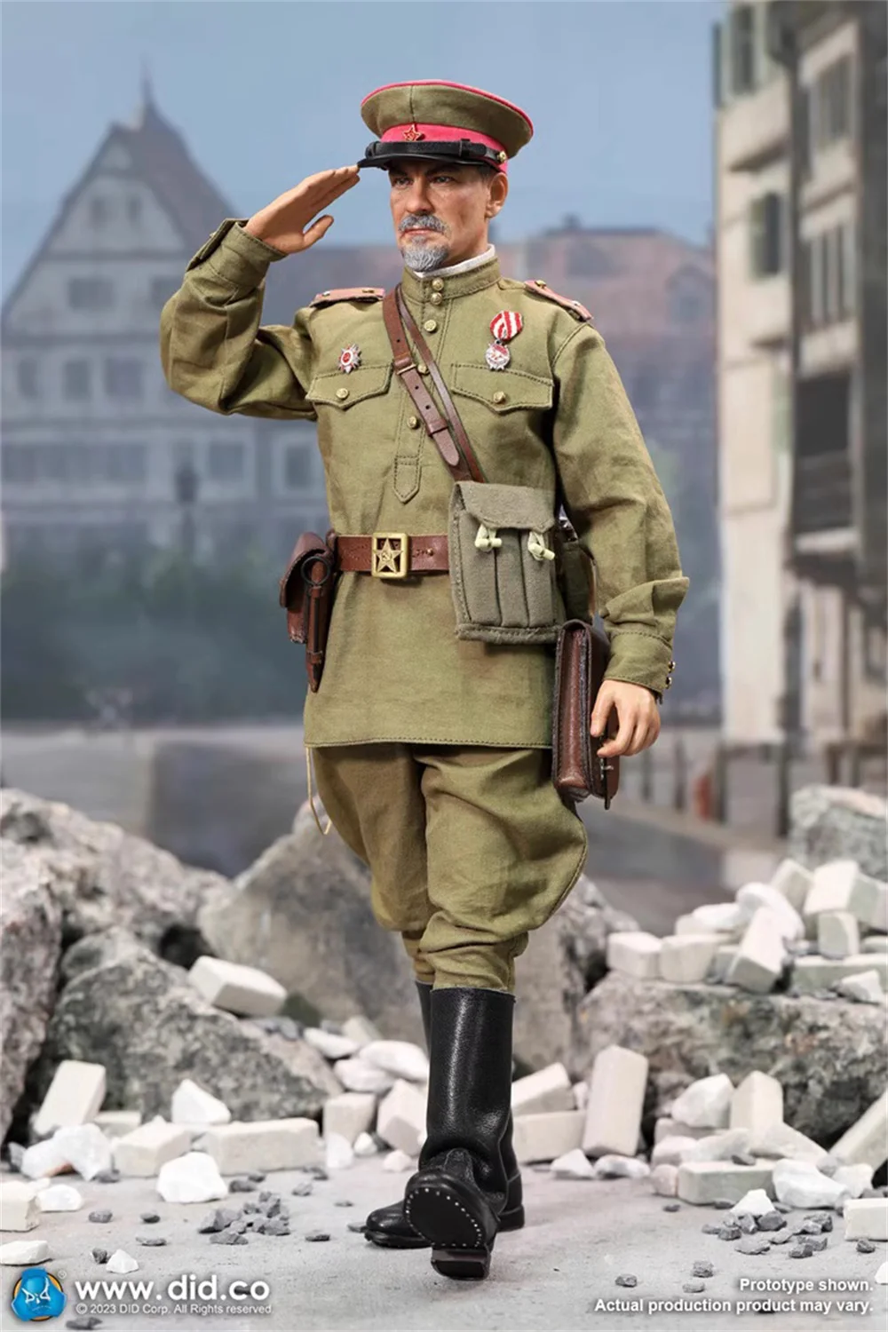 

1/6 DID R80173 WWII Series Soviet Army Soldier General Military Dress Uniform Suit Tops Pant Caps For 12" COO BD001 Action Doll