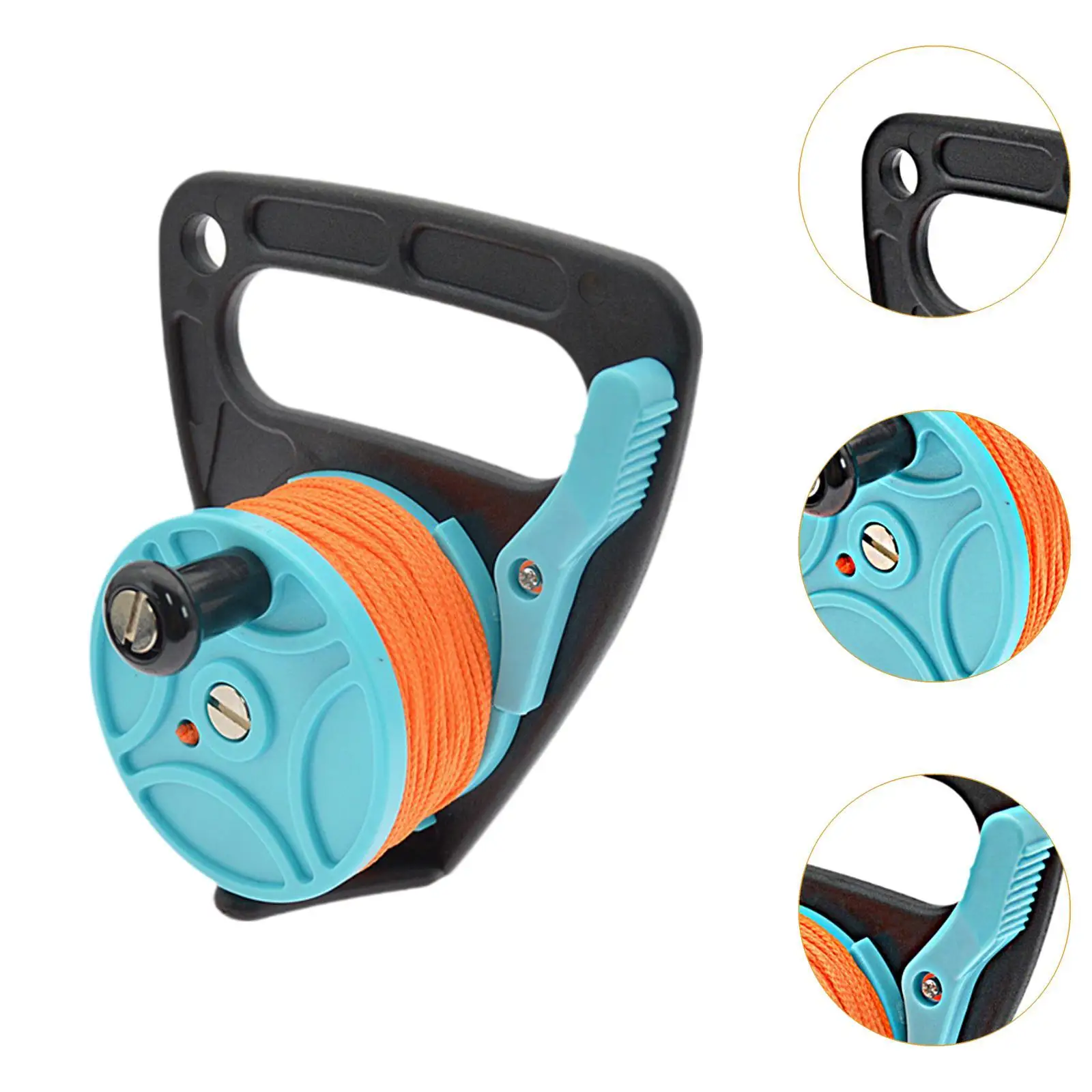 Scuba Dive Reel with Thumb Stopper Dive Guide Line for Wreck Cave Snorkeling Diving Reel Diver Underwater Snorkeling Equipment