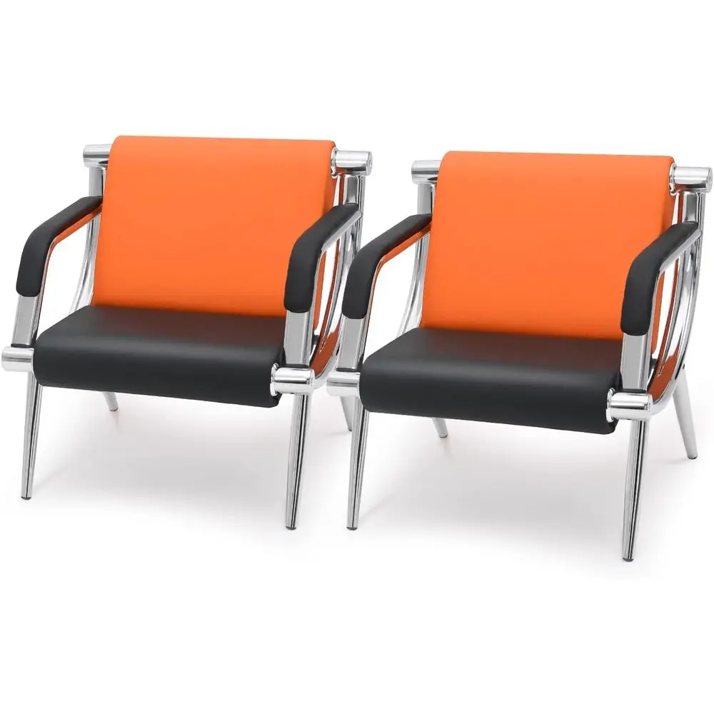 PU Leather Waiting Room Chairs with Armrests, Ideal for Lobbies, Conferences, Clinics, Airports, Hospitals, Barbershops, and Ban