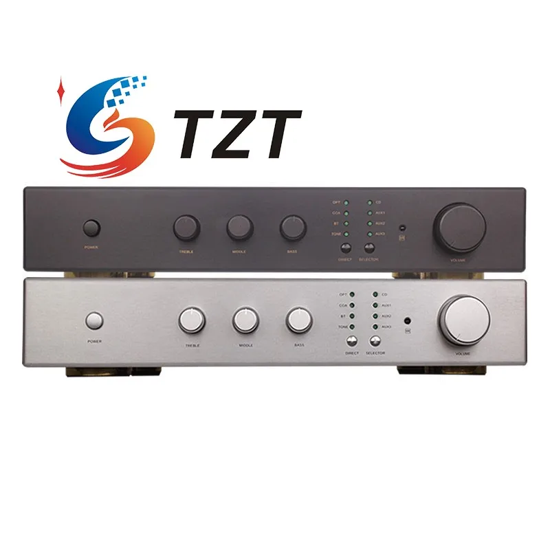 TZT Black/Silvery 220V/110V MT-10 HiFi Field Effect Preamplifier PCM1794 Audio Decoder 5125 Lossless Bluetooth Pre-amp view 2