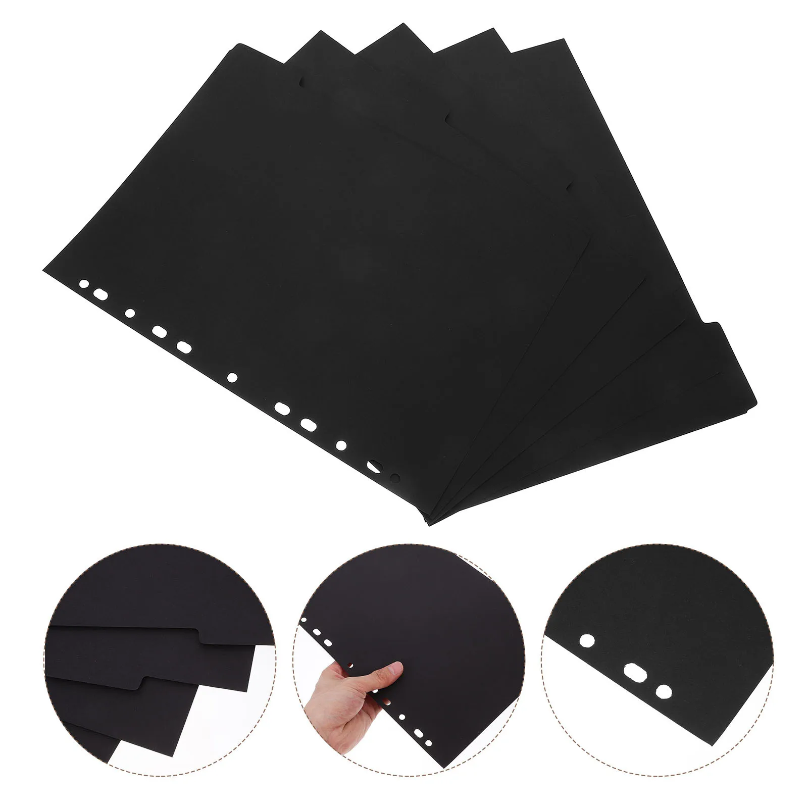 A4 فواصل الموثق مؤشر تسميات مصنفة فضفاضة ورقة دفتر ورقة المنظمون مقسم علامات التبويب فواصل المفكرة #2