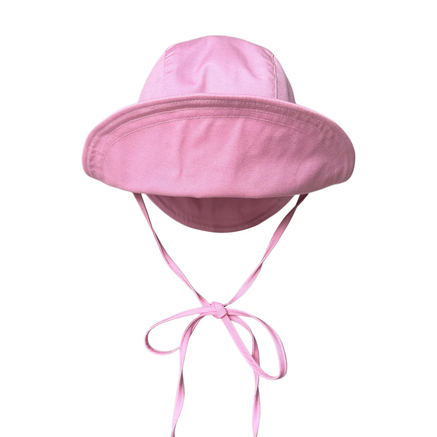 Women Blue Foldable Double Brim Bucket Hat Strap Round Cloth Sun Hat For Daily Travel