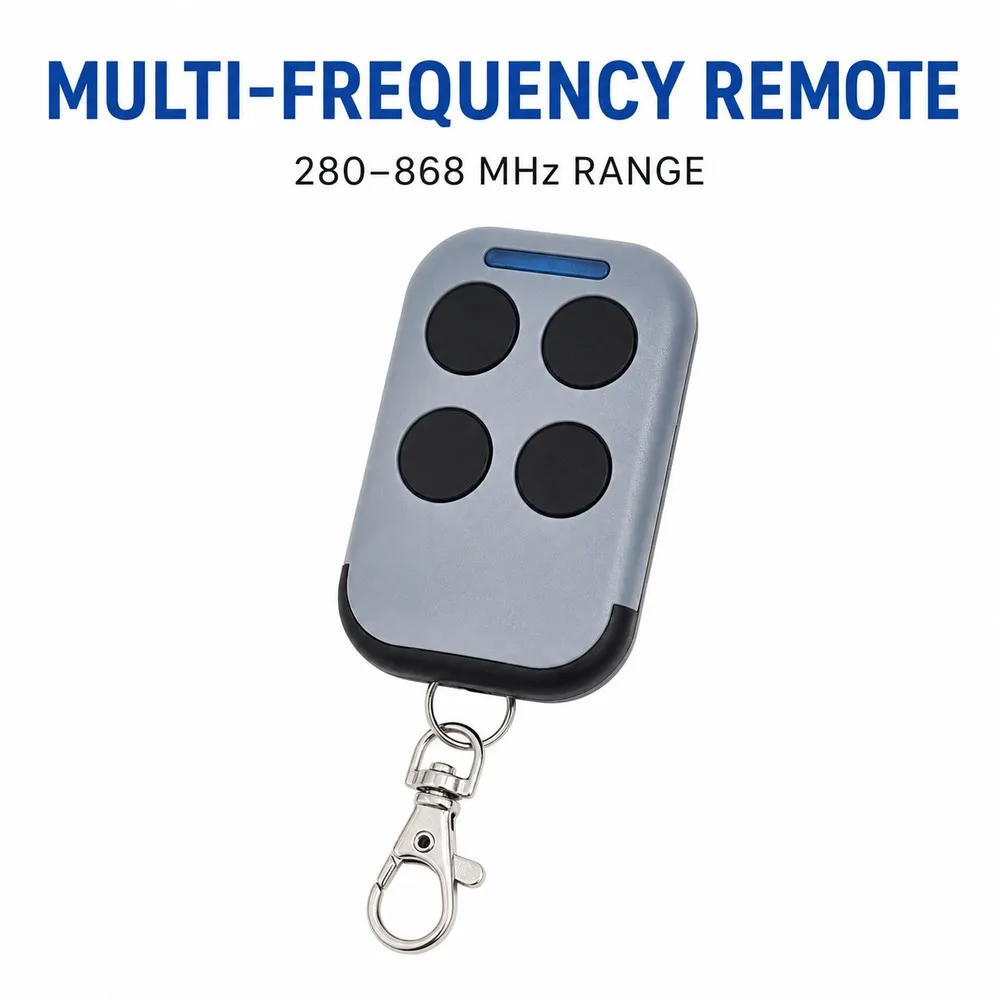 280-868MHz Multi Frequency Garage Door Remote Control 4 Button Gate Rolling Shutter Opener Key Fob Learning Transmitter