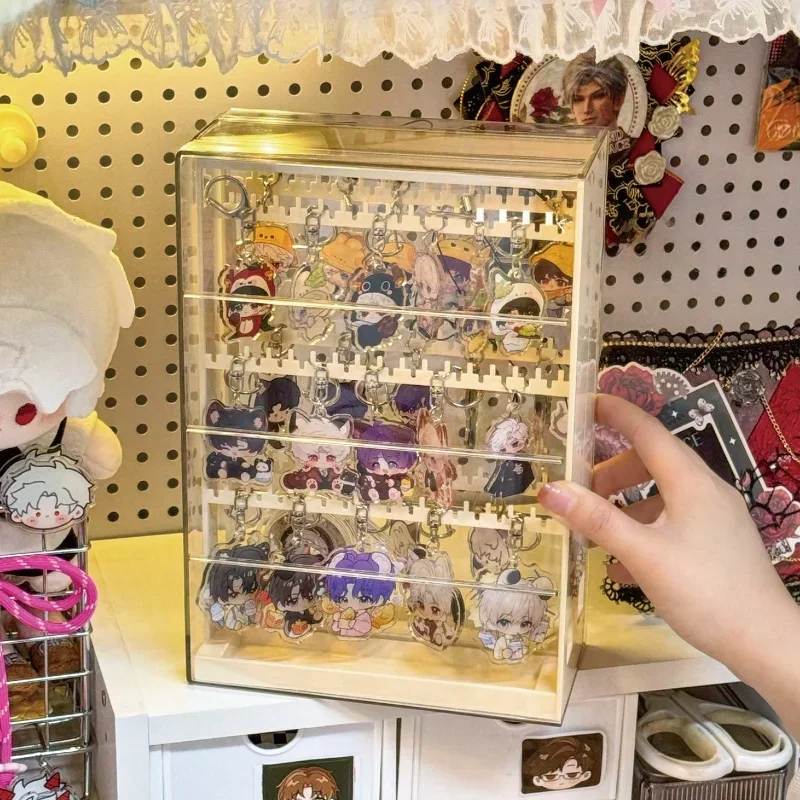 

Прозрачная шкатулка для драгоценностей, кольцо, серьги, ожерелье, брелок, акриловый органайзер для дисплея, пылезащитный чехол большой емкости для путешествий, для женщин и девочек
