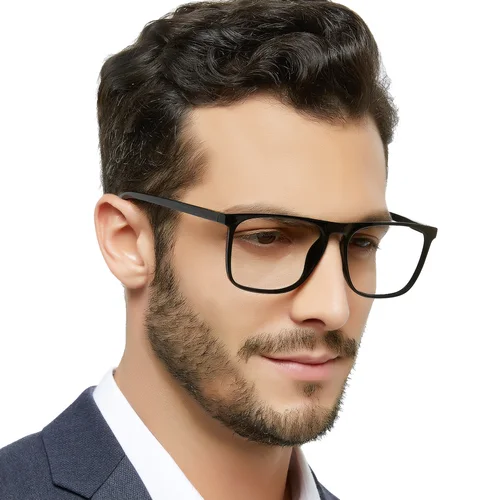 Imagen 2 del producto Gafas de lectura cómodas para hombre, lentes antideslumbrantes para ordenador, Marco grande cuadrado, antiluz azul, presbicia + 1,0 a + 6,0 MARE AZZURO