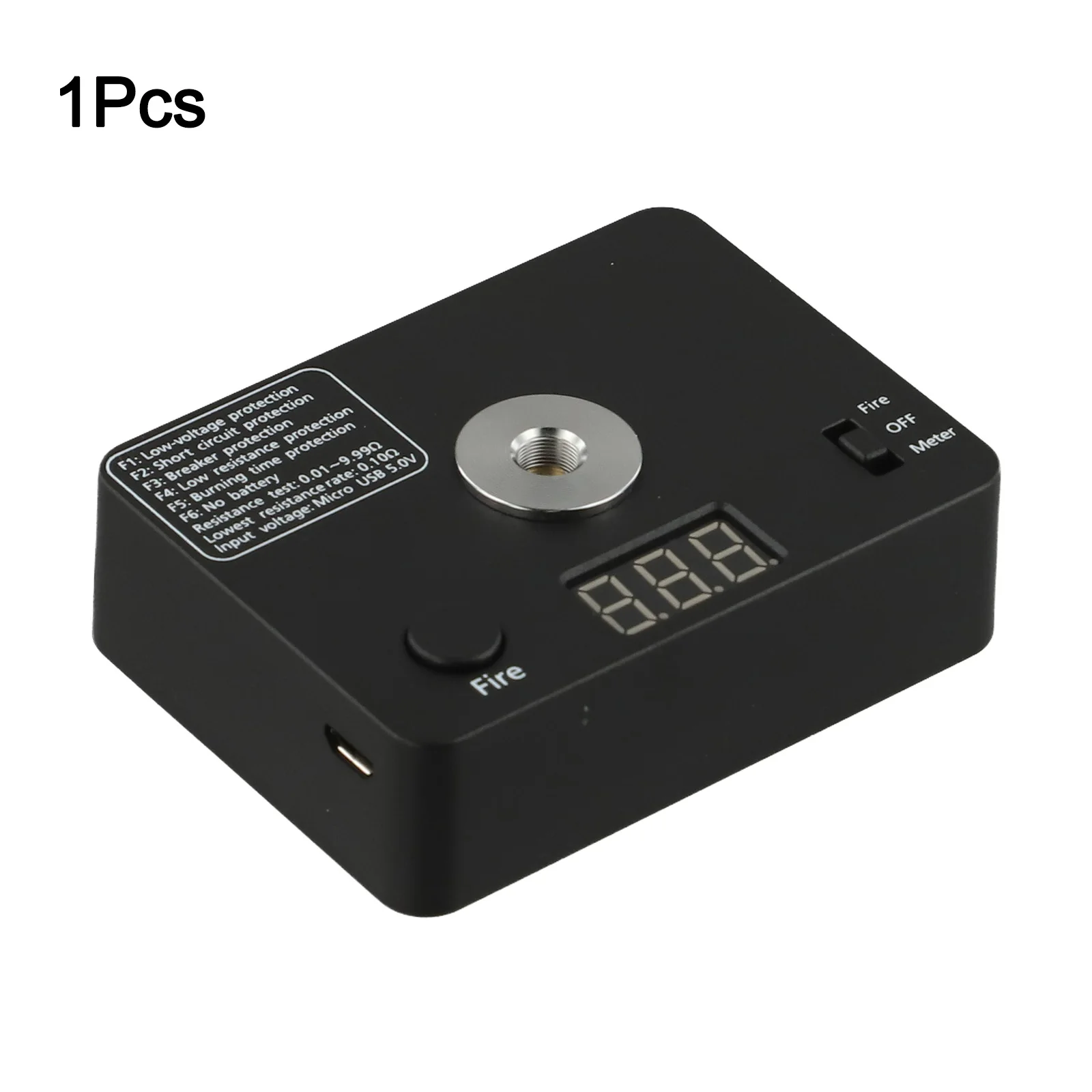 

Electronic Resistance Measurement Coil Resistance Tester Resistance Range 0.01-9.99 Fire Button For Burn Mode LED Display Screen