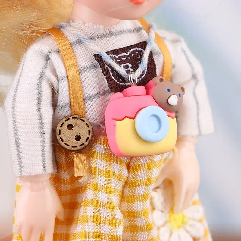 Doll Clothes Outfit Accessories Mini DIY Camera Model for Korea Kpop EXO 17cm Labubu Plush Idol Doll's Clothing Kid Gift