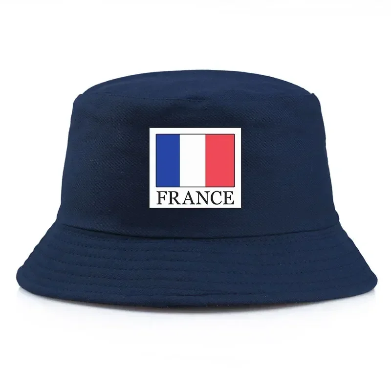 France Flag Print Summer Reversible Bucket Hats Unisexe Man Women Cotton Fisherman Caps Girl Boy Sport Chapeau Bob Panama Hat