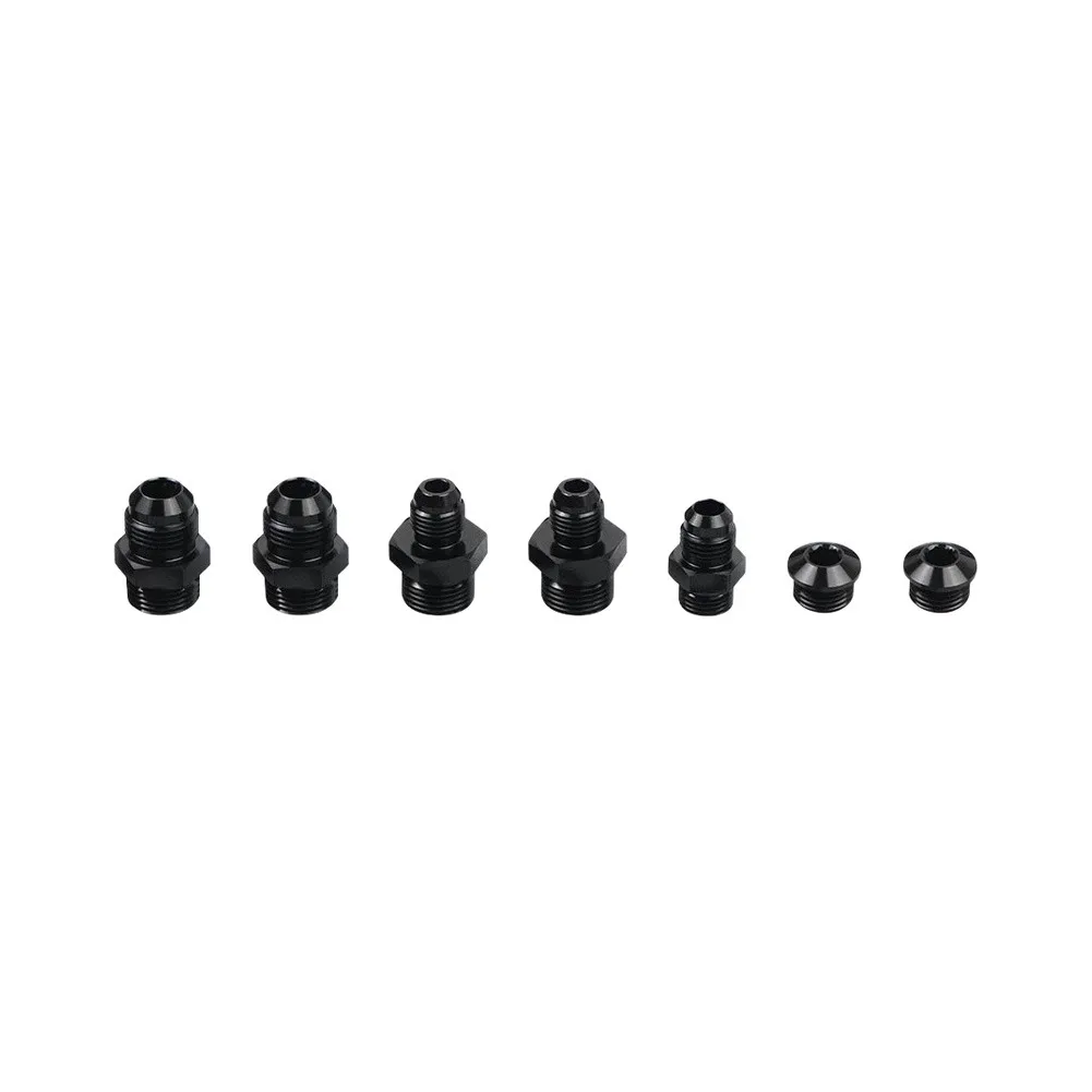 For Flex Fuel Sensor Bypass Adapter Compatible with For E85 Ethanol Blends 6AN 8AN Ports 6061 Billet Construction